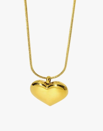18K Gold Heart Pendant Necklace