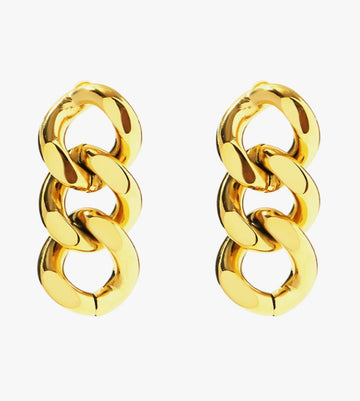 18K Gold Chain Drop Earrings - MASON CHUNKY CHAIN™