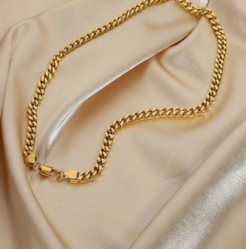 18K Gold Cable Chain Necklace