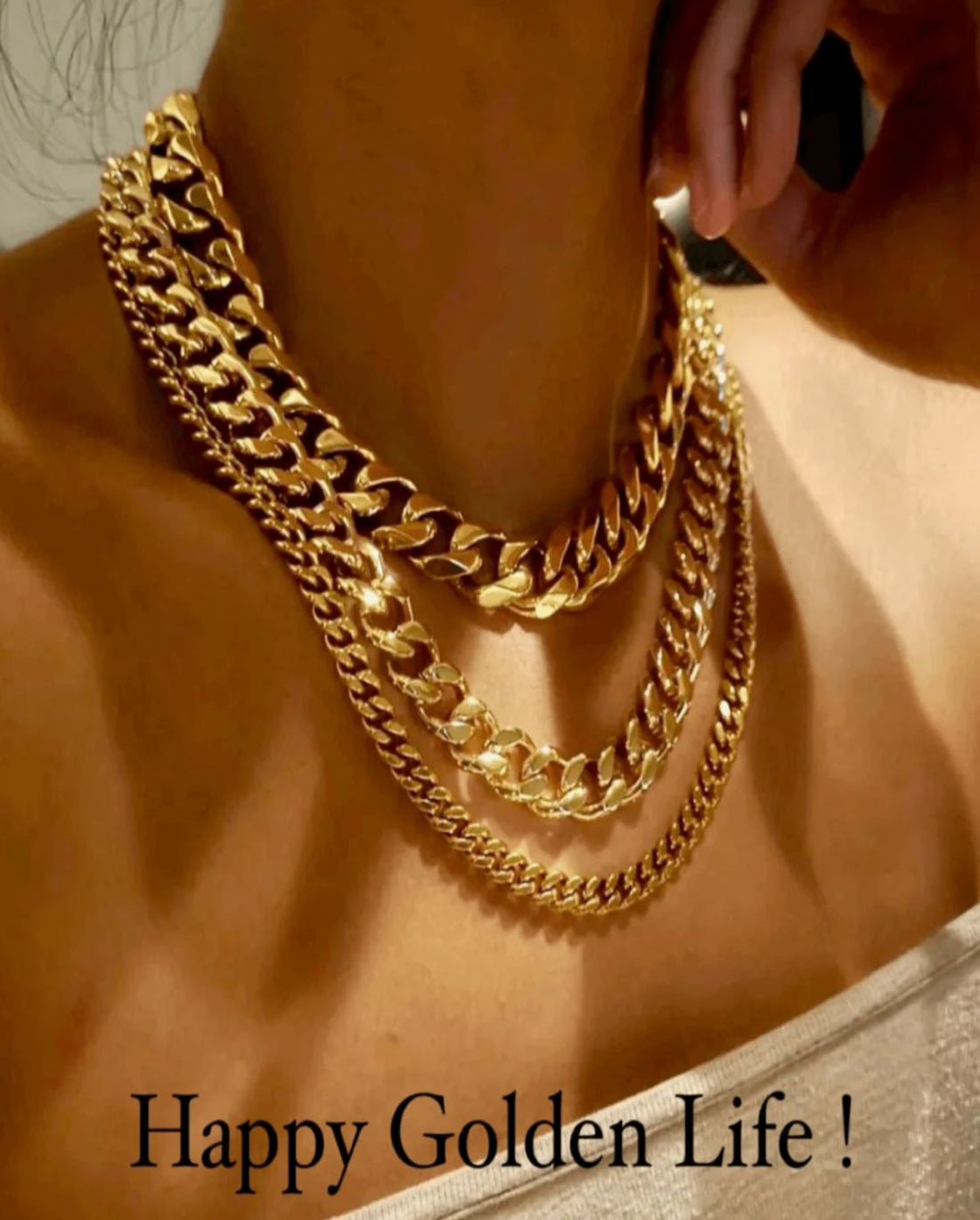 18K Gold Chunky Chain + Cable Chain Necklace Stack Bundle - MASON CHUNKY CHAIN™