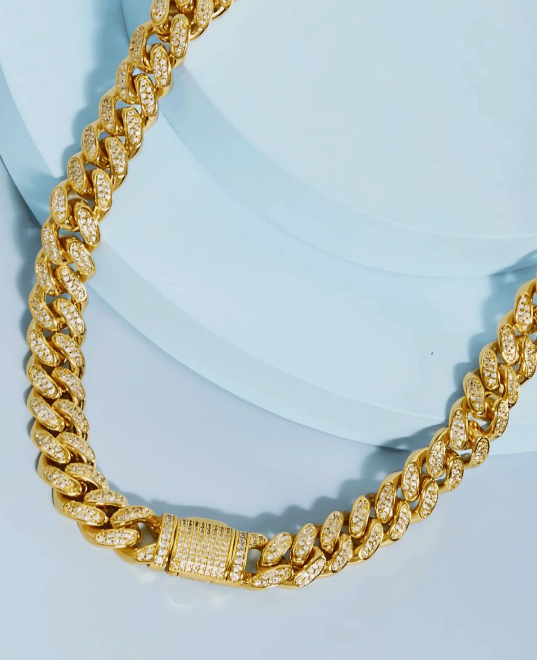 18K Diamond Gold Chain Necklace - MASON CHUNKY CHAIN™ - On My Mind