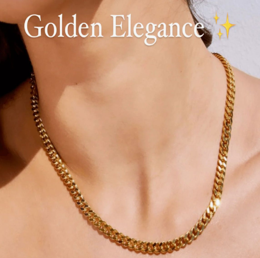 18K Gold Cable Chain Necklace