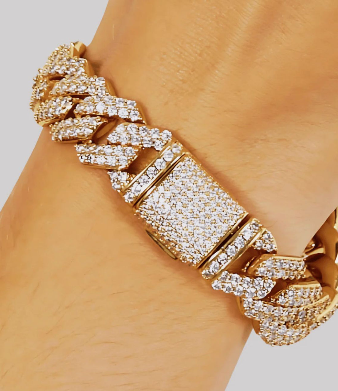 18K Diamond Gold Chain Bracelet - MASON CHUNKY CHAIN™ - On My Mind