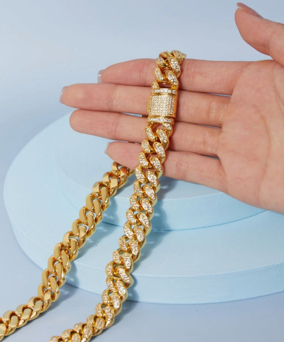 18K Diamond Gold Chain Necklace - MASON CHUNKY CHAIN™ - On My Mind