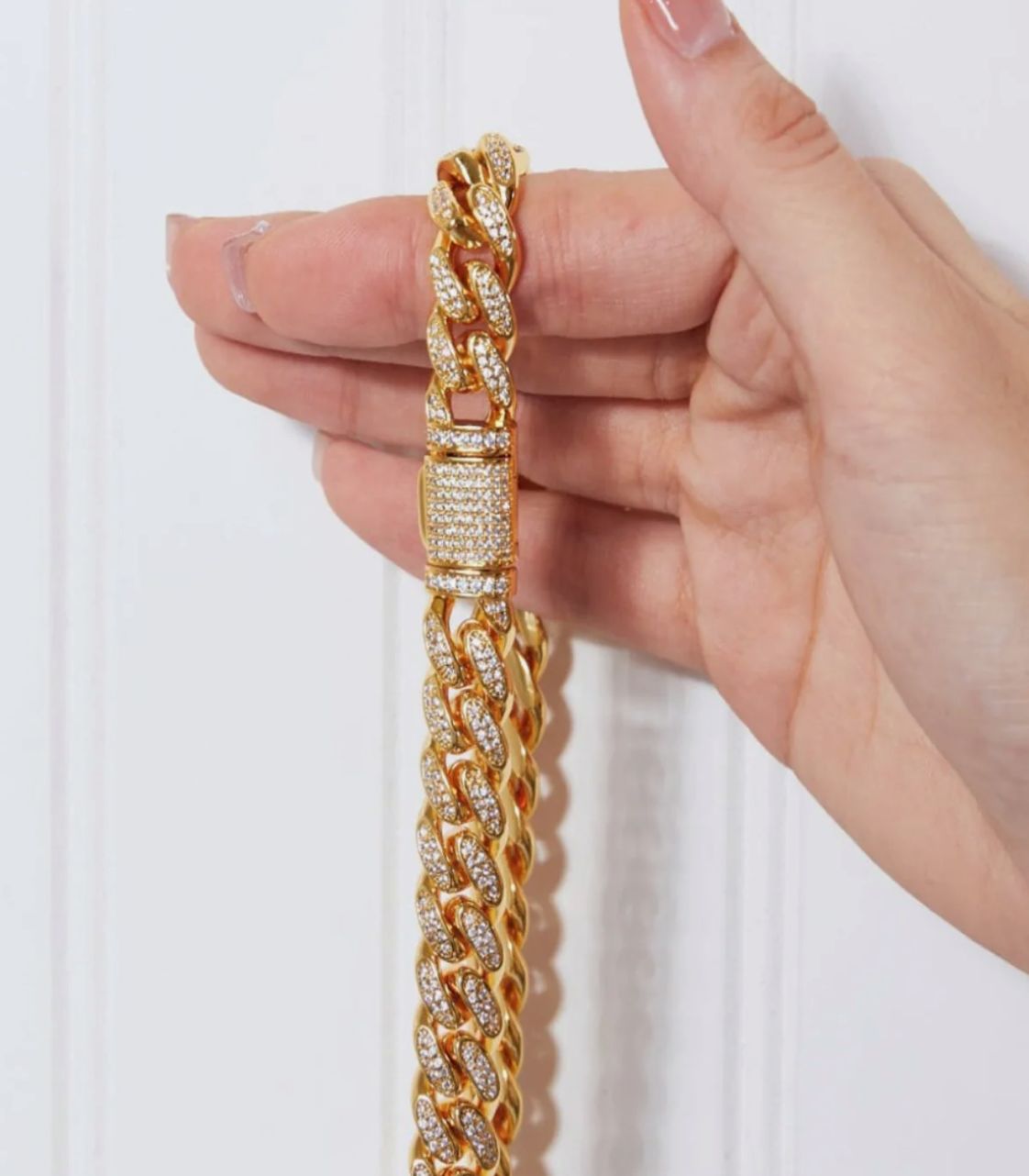 18K Diamond Gold Chain Necklace - MASON CHUNKY CHAIN™ - On My Mind