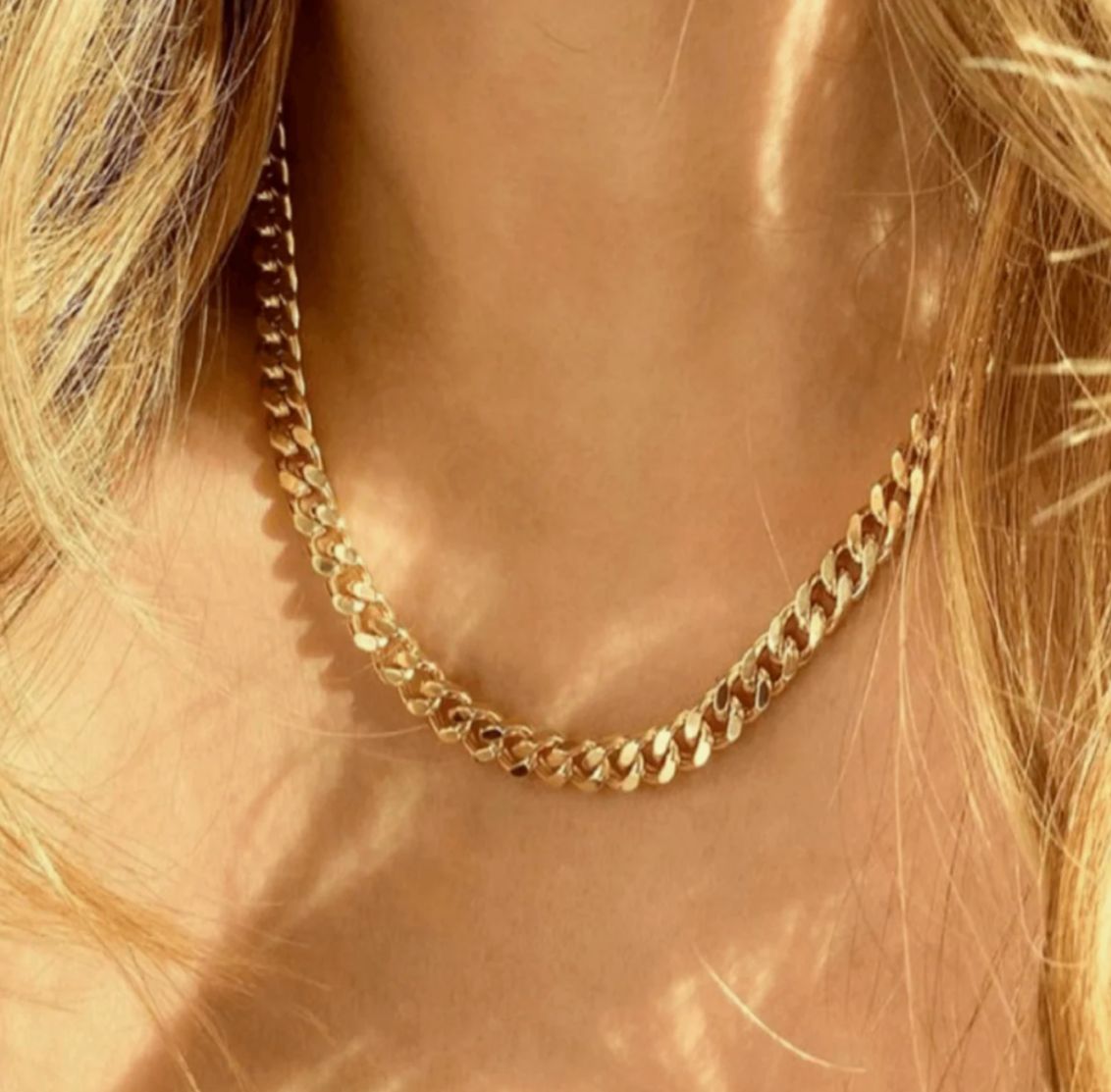 18K Gold Cable Chain Necklace