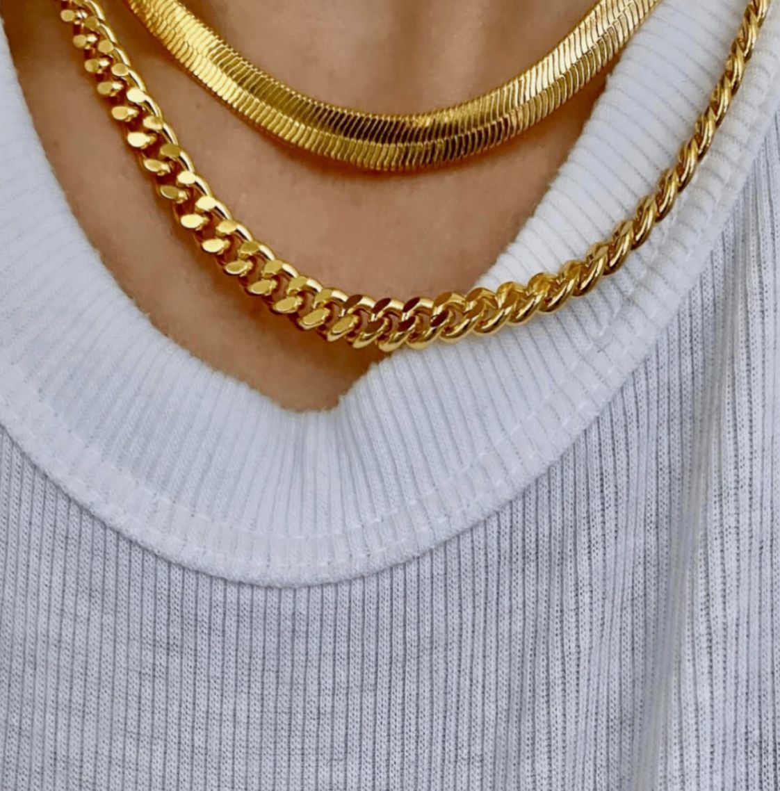 18K Gold Cable Chain Necklace