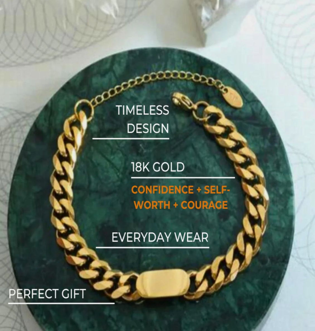 18K Gold Chain Bracelet - MASON CHUNKY CHAIN™ To Be Elegant