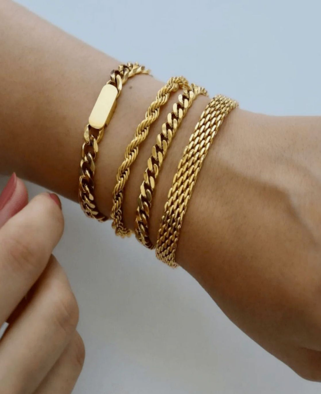 18K Gold Chain Bracelet
