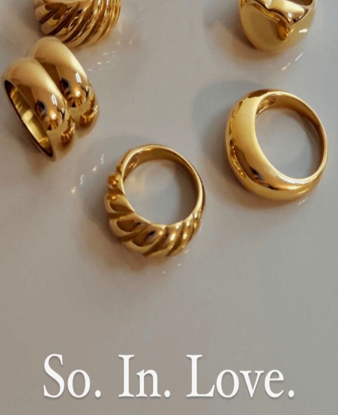 18K Gold Ring - Croissant Dôme